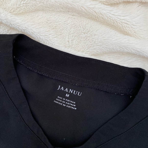 Jaanuu sleeveless scrub top black Sz M nurse apparel - Picture 5 of 5